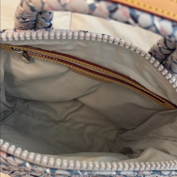 MZ Wallace Pink and Cream Tote Bag with Sturdy Handles - Picture 3 of 4